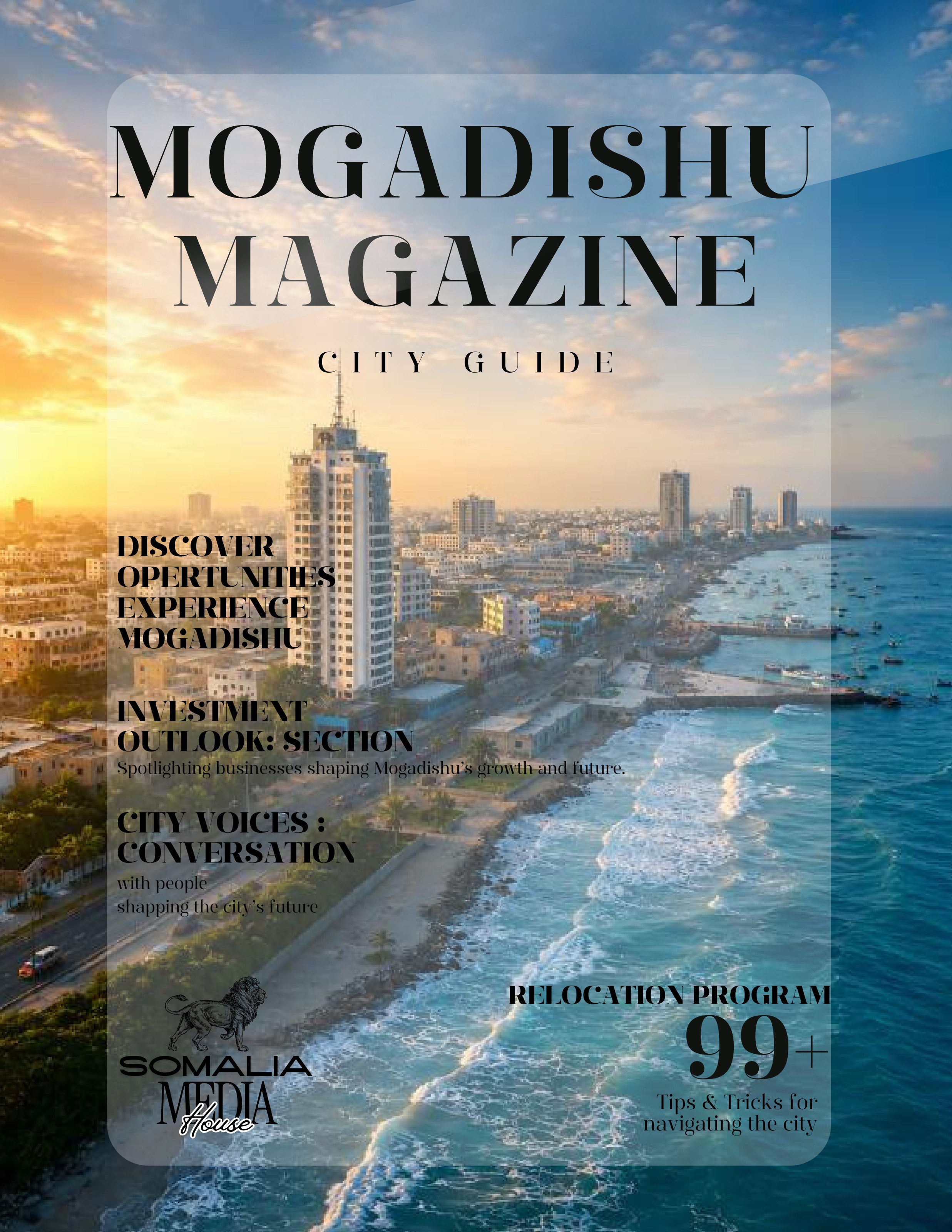 Cover of the Mogadishu City Guide magazine