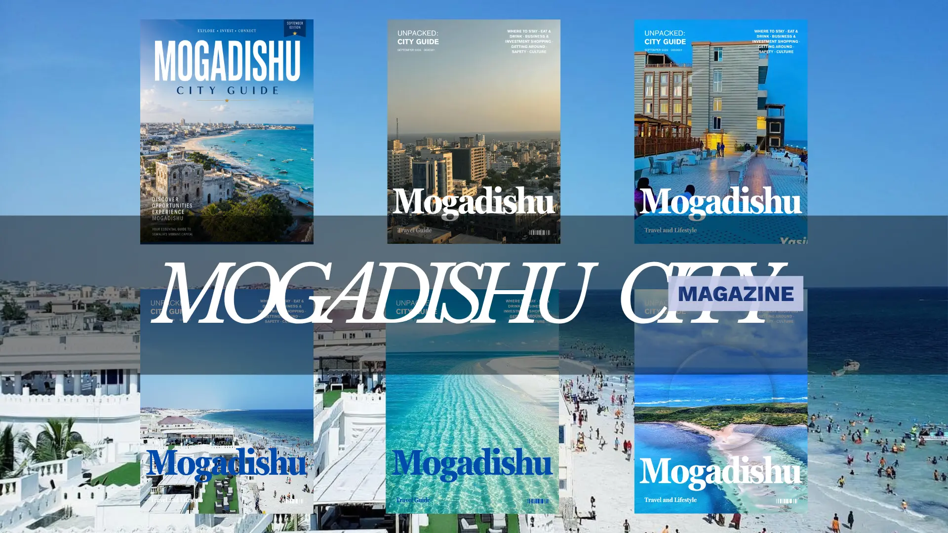 Mogadishu City Magazine — collage of magazine covers